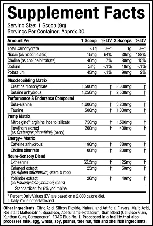 MUSCLETECH VAPOR X5 PRE-WORKOUT- 30 SERVICIOS