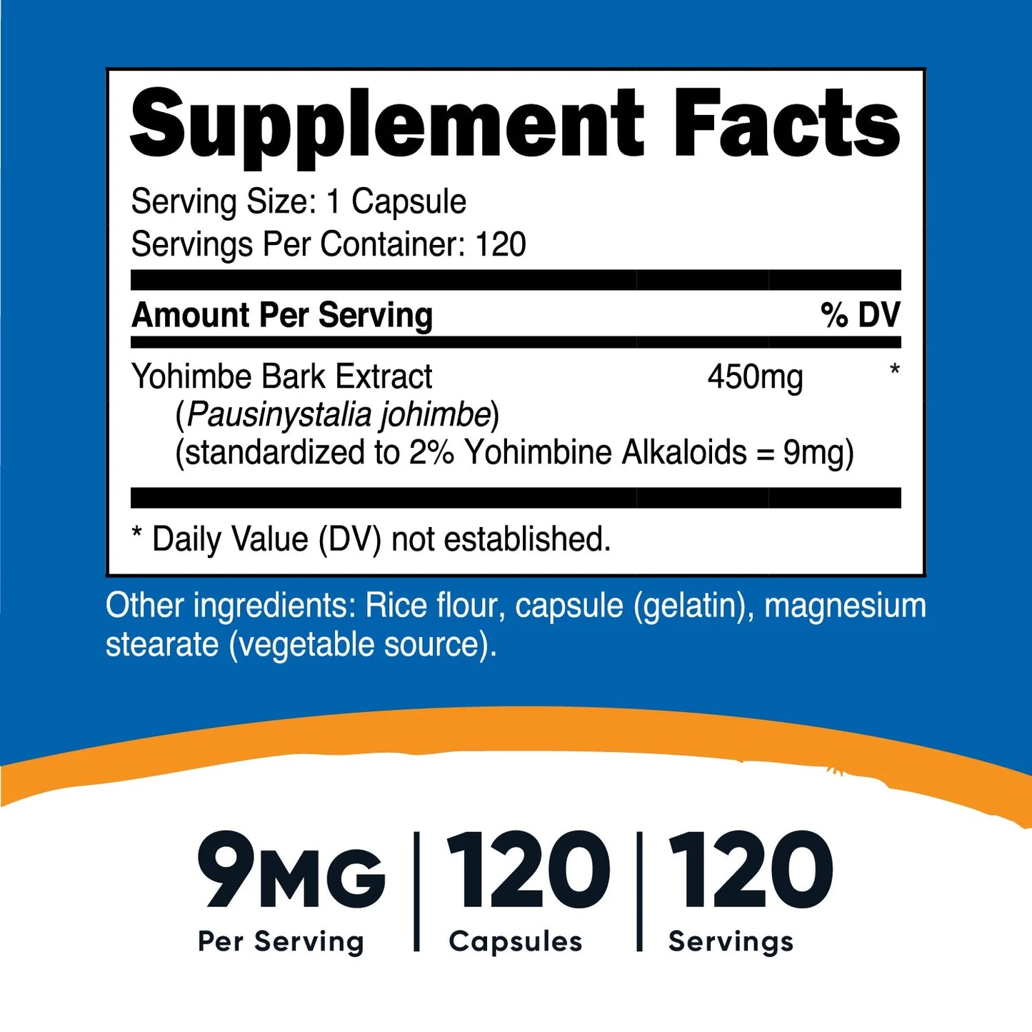 NUTRICOST YOHIMBE BARK EXTRACT – 120 CAPSULAS